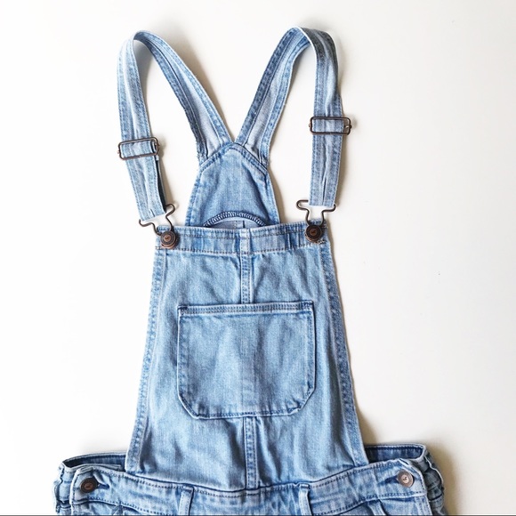 Hollister Shortalls Denim Jean Distressed Overalls - Picture 8 of 13